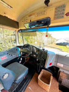 luxury glamping americana style weymouth dorset front of bus