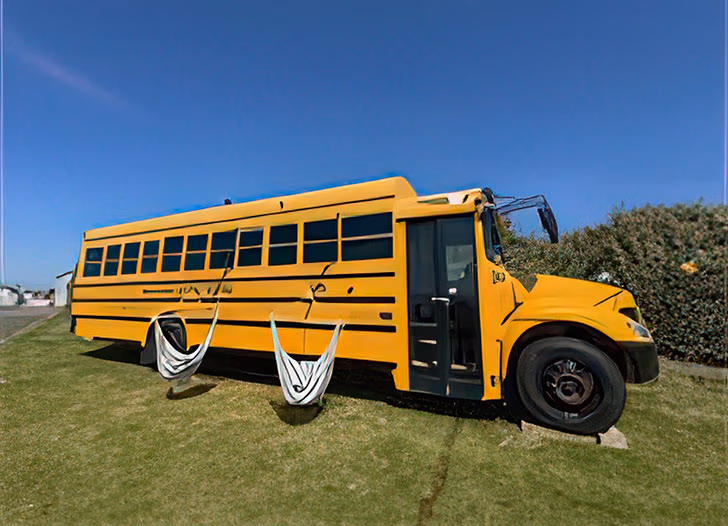 luxury glamping americana style weymouth dorset school bus