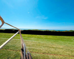 luxury glamping americana style weymouth dorset view from hammock